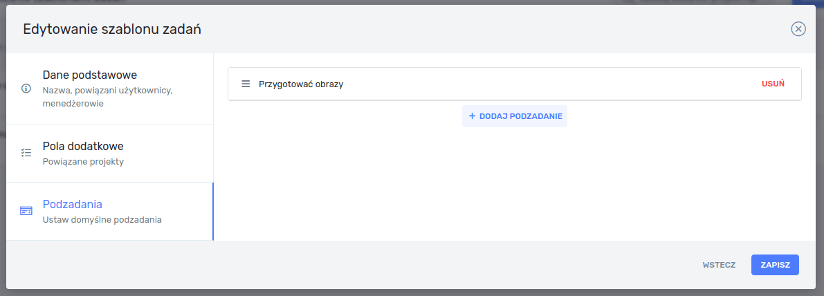 Edycja podzadań