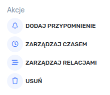 Menu podręczne podzadania