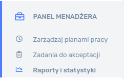 Panel menadżera - Raporty i statystyki